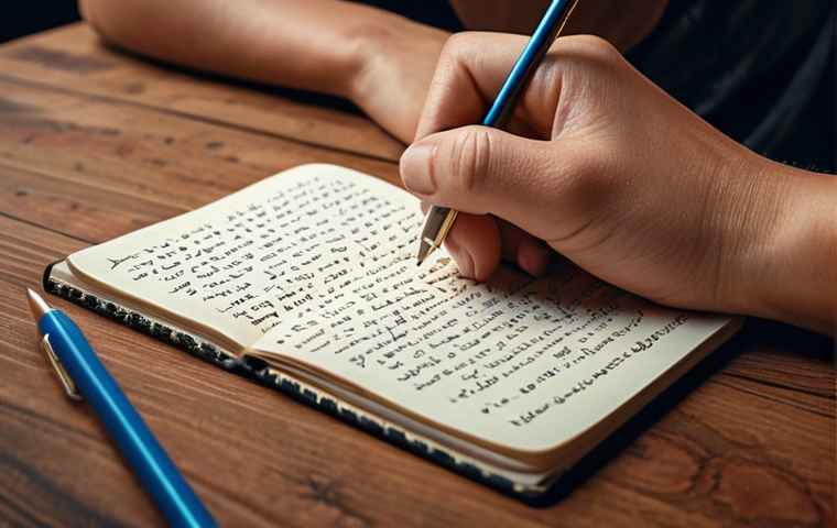 A person writing with genuine emotion and unique style, incorporating personal experiences to create authentic and engaging content.